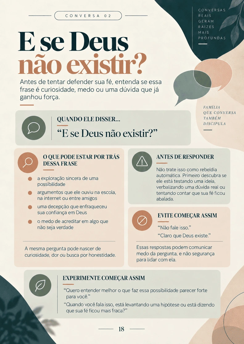 Conversa 02 — E se Deus não existir?